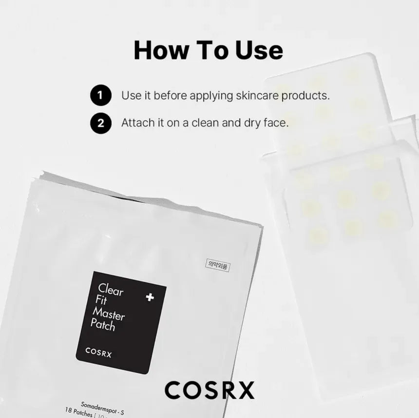 COSRX Clear Fit Master Patch 18 Patches UK | Hydrocolloid Spot Treatment for Pimples