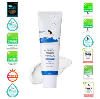Round Lab Birch Juice SPF50+  PA+ Sunscreen 50ml UK | Hydrating Korean Sun Cream